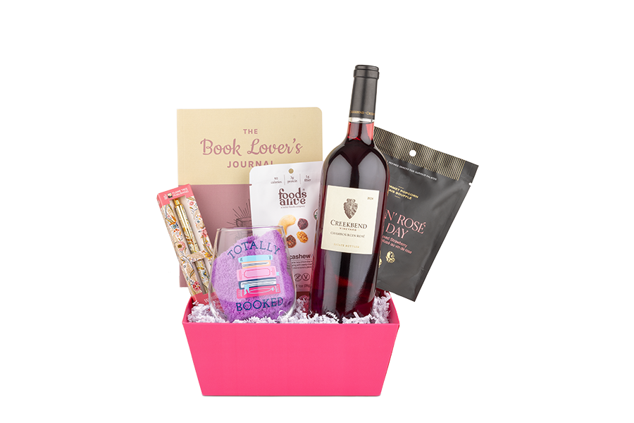 Gift Basket: Book Lovers + Chambourcin Rose Details