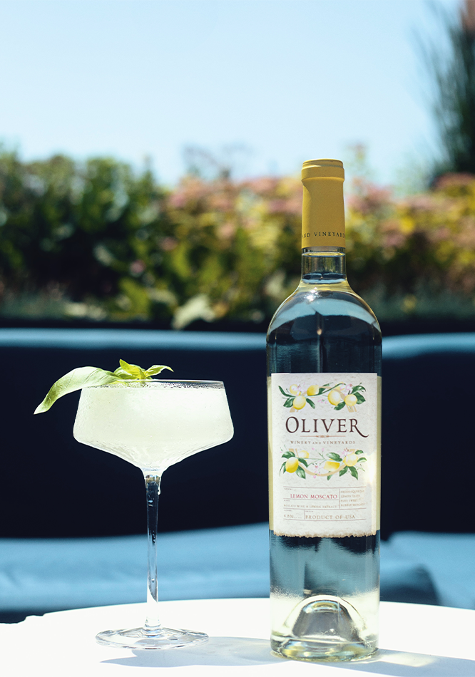 Oliver Winery | Wine Cocktails | Lemon Basil Cooler