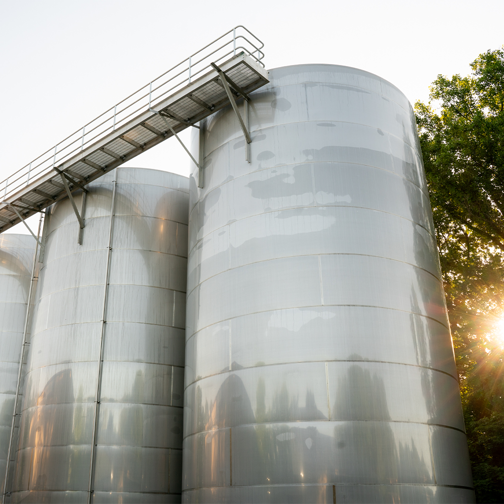 Oliver Winery stainless steel tanks