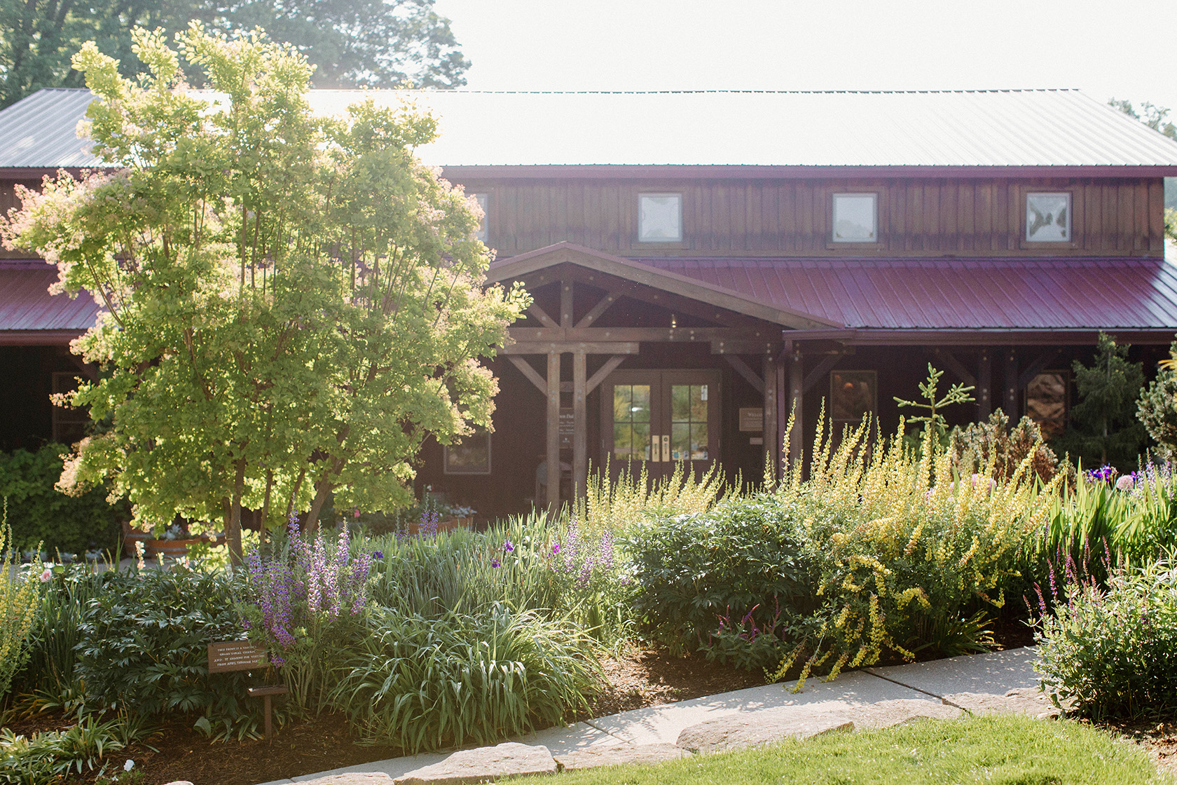 The beautiful exterior of our private tasting room space.