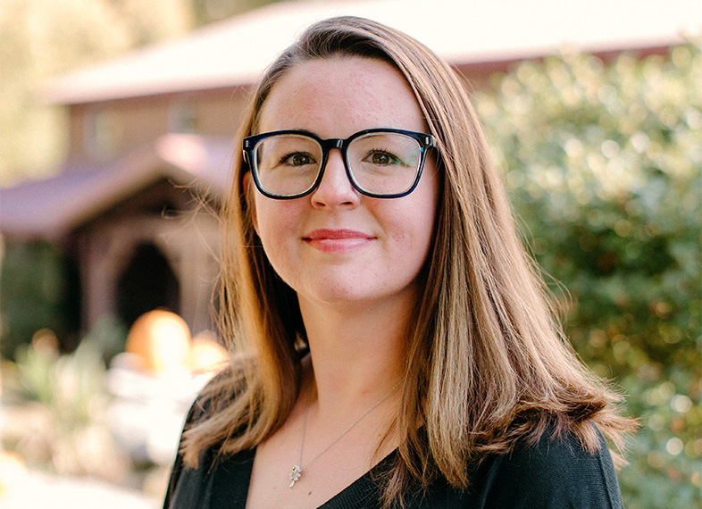 Lisa Weaver, Hospitality Manager at Oliver Winery in the Bloomington, Indiana tasting room.