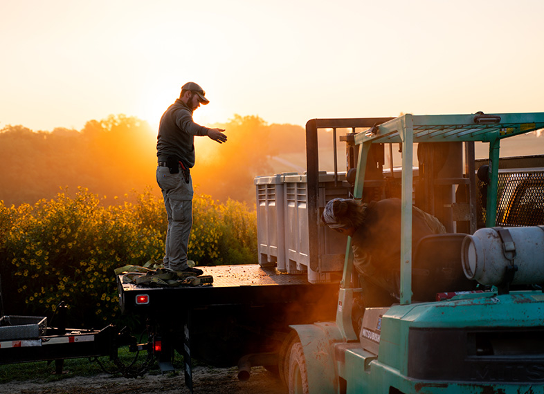 Oliver Winery Bottling Line team celebrates ribbon cutting on a state-of-the-art new line